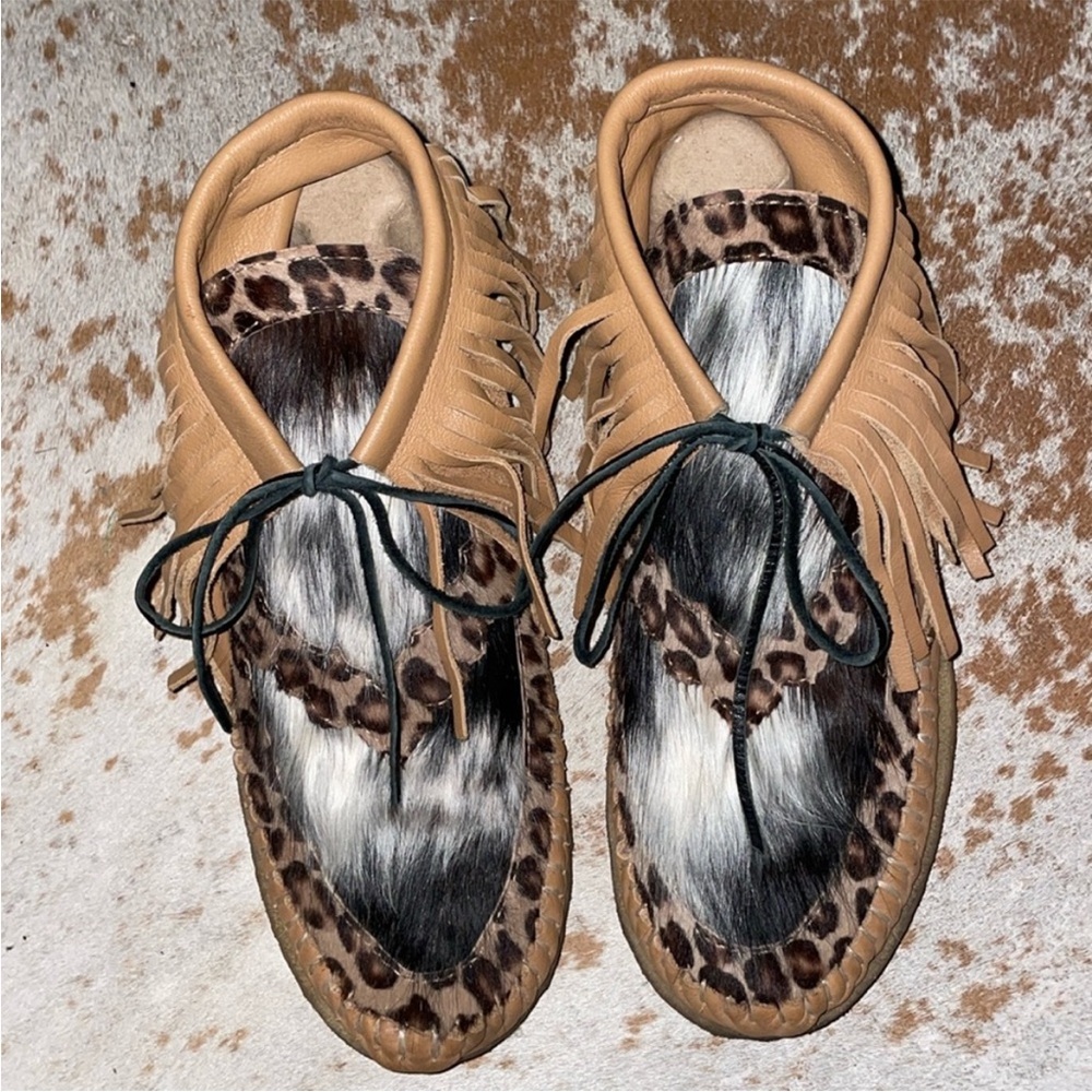 Genuine cowhide & leather moc shoes